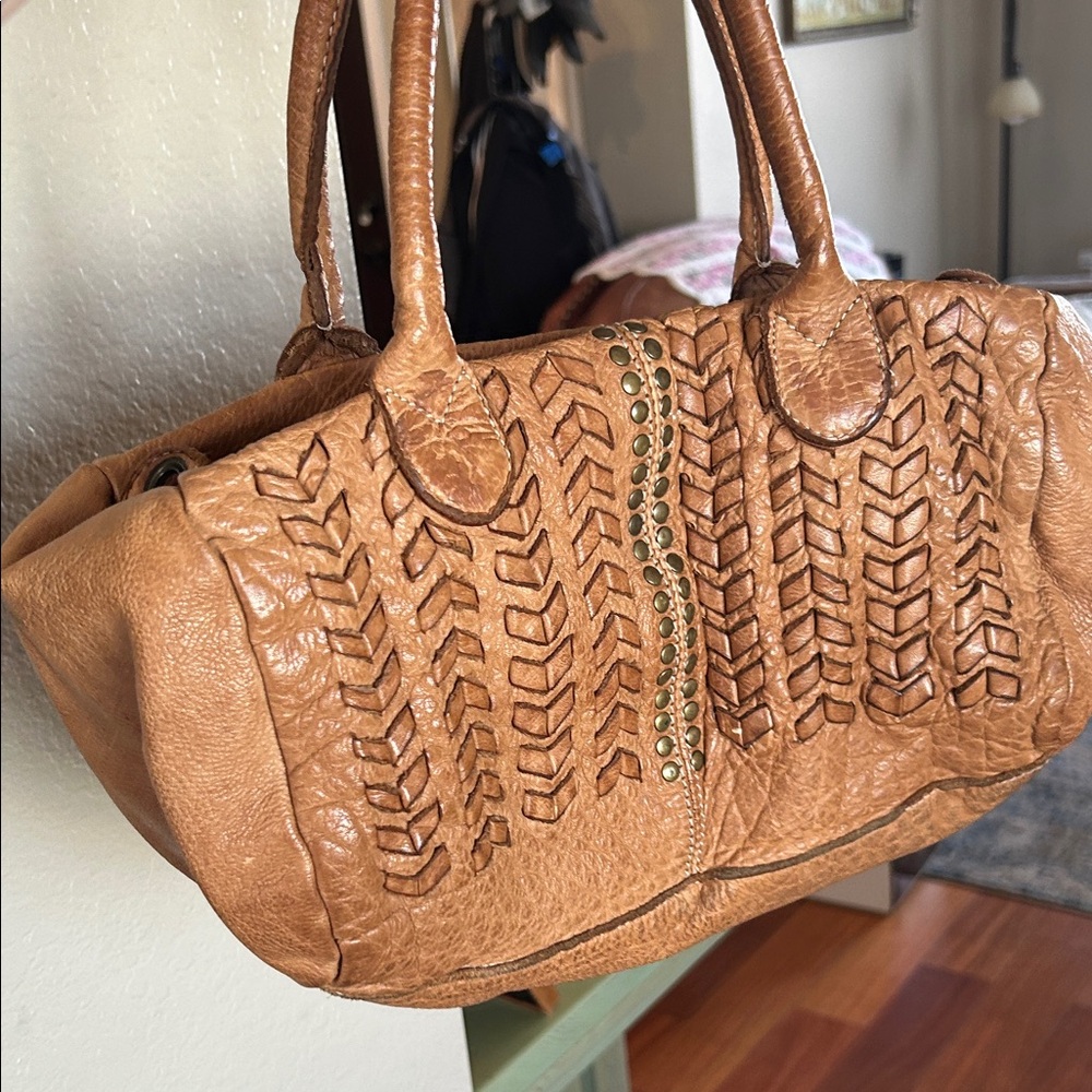 Sohobags Origi Italian Leather Studded Shoulder Bag